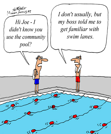 Humor - Cartoon: Get to Know the Swimlane Diagram